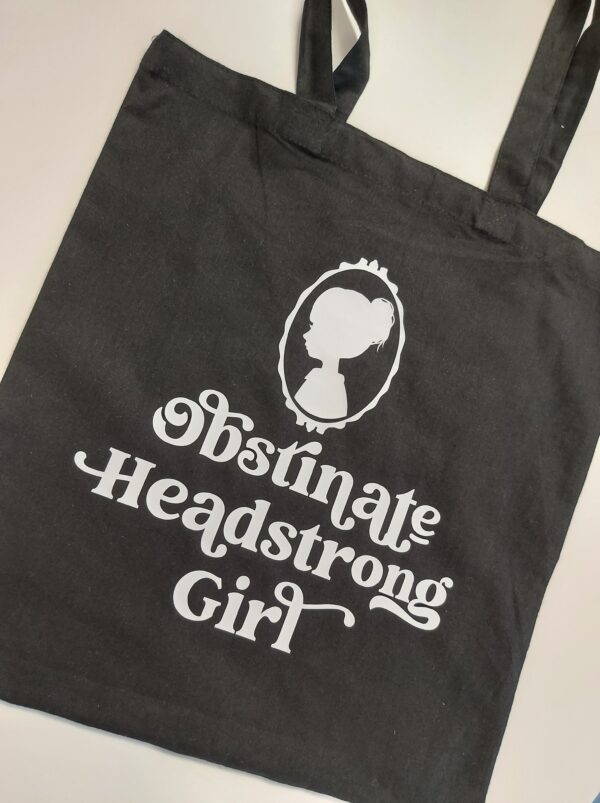 Obstinate Headstrong Girl Vintage Silhouette Tote | Jane Austen - Image 8