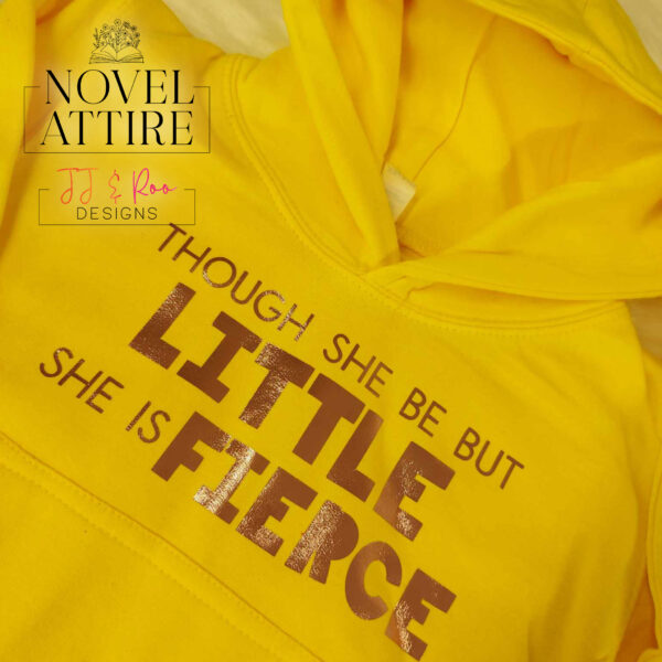 "Though She Be But Little She Is Fierce" Child's Hoodie - Image 3