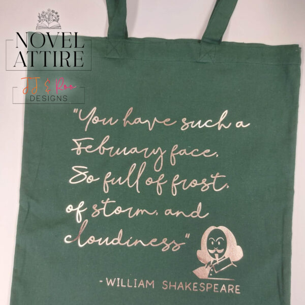 "February Face" Shakespearean Insults Tote Bag - Image 3